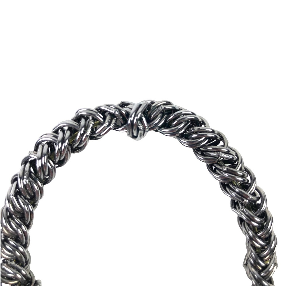 White House Black Market Navy Disco Bead Grey Bracelet - Picture 3 of 3
